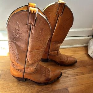 Brown Leather Cowboy Boots
